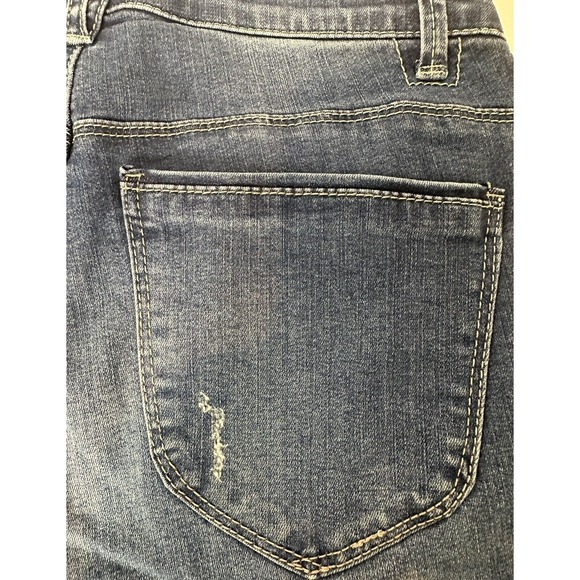 Democracy Womens Ab Solution Mid Blue Vintage High Rise  Bermuda Jean Short SZ 2 - Picture 4 of 16